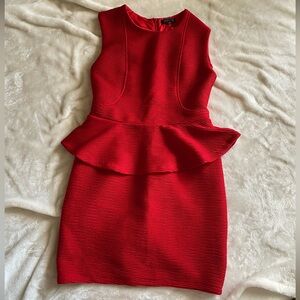 Red Peplum Dress
